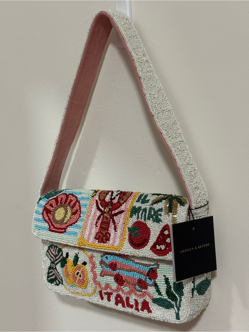 Italy Beaded Shoulder Bag - Picture 3 of 4